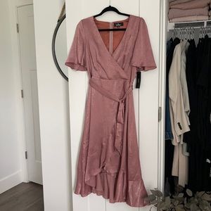Brand new satin dress from Lulus!